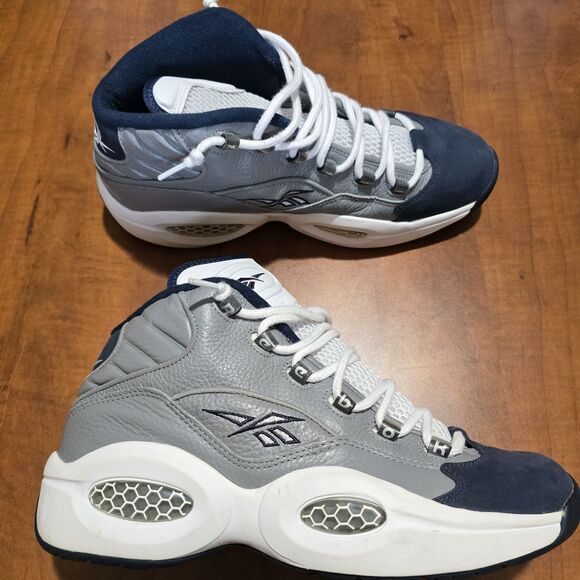Reebok Question Mid 2013 Georgetown Colorway Lace Up Sneakers US 10.5 Used W/box main image 4